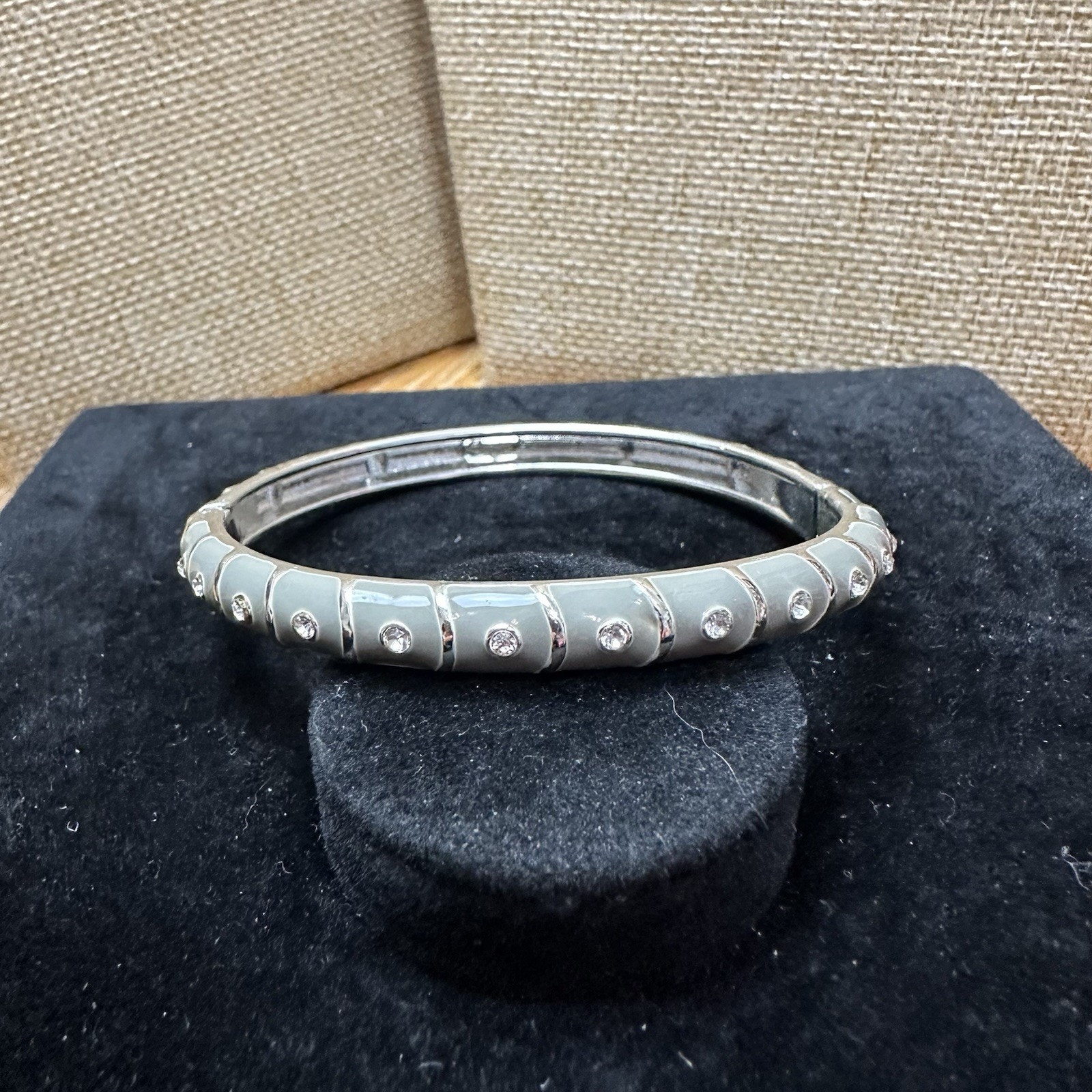 Sequin Nordstrom Multicolor Silver Tone Statement Enamel Bangle Bracelet #589